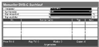 PANASONIC TX-P58V10 - Manuelles Einstellen des DVB-Programms Manueller Suchlauf - 6