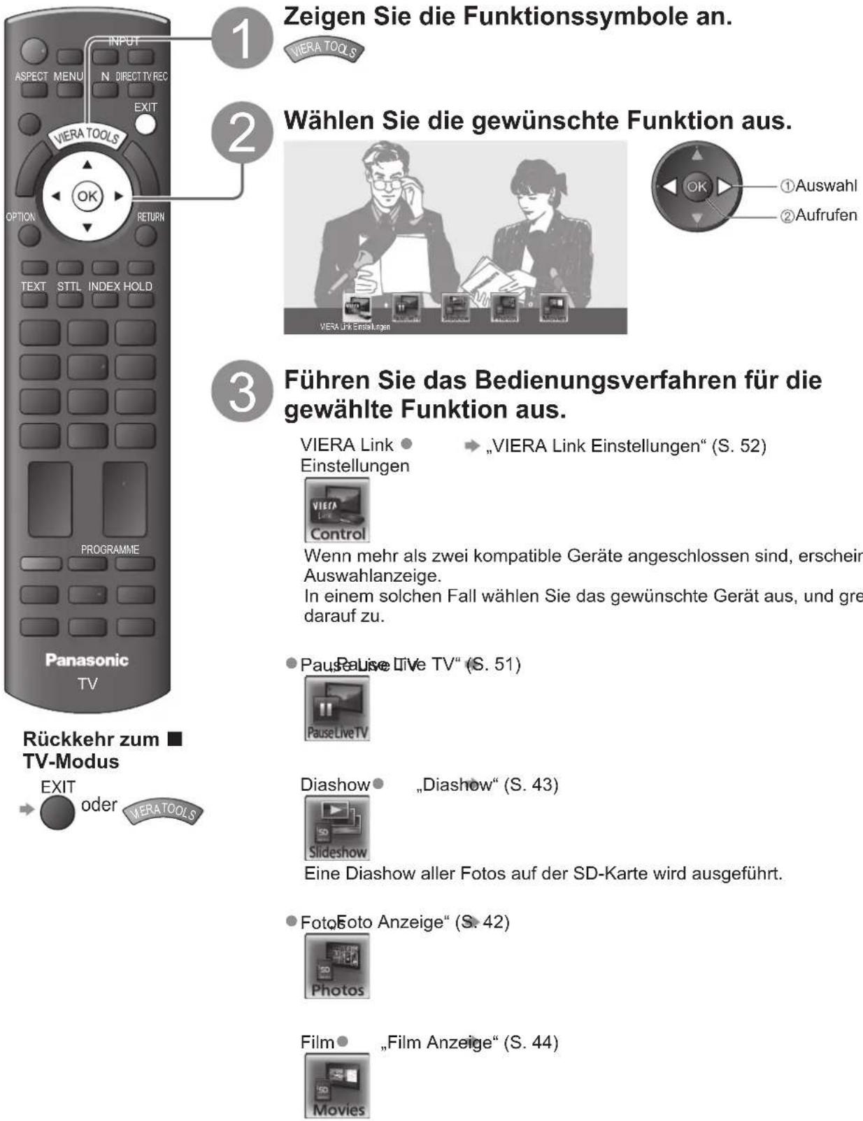PANASONIC TX-P50S11 - Gebrauch von VIERA TOOLS - 1