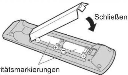PANASONIC TX-P50G10 - Einlegen / Entfernen der Batterien der Fernbedienung - 2