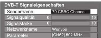 PANASONIC TX-P50C10 - DVB-Signal überprüfen Signaleigenschaften - 2