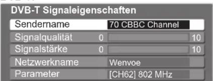 PANASONIC TX-P46Z1E - DVB-Signal überprüfen Signaleigenschaften - 4
