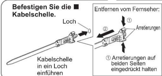 PANASONIC TX-P46Z1E - Gebrauch der Kabelklemmen - 2