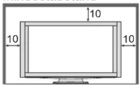 PANASONIC TX-P46Z1E - ■ Richten Sie wegen der Wärmeabstrahlung um den Fernseher herum einen ausreichenden Freiraum ein. Mindestabstand - 1