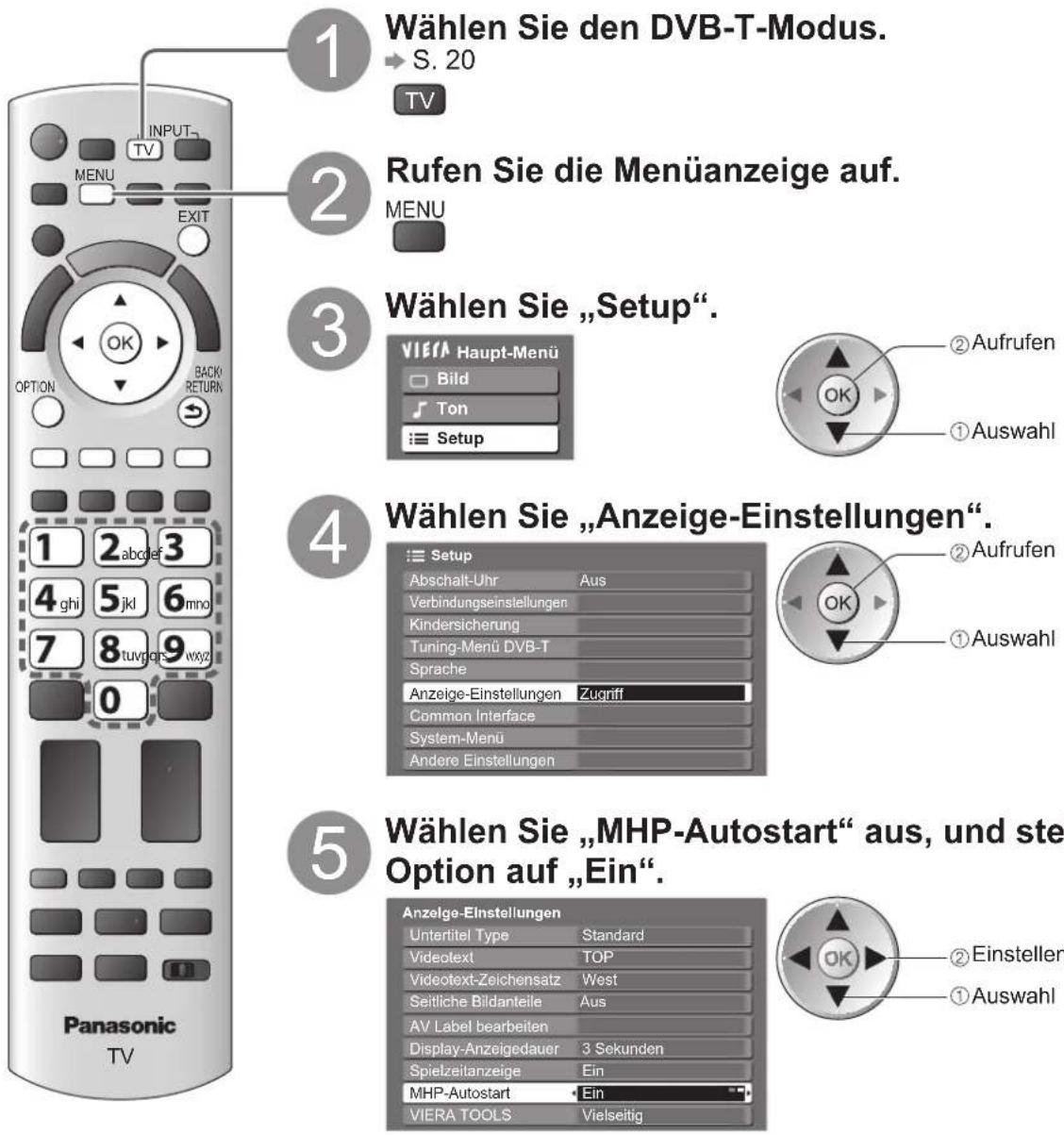 PANASONIC TX-P46Z1E - Verwenden der MHP-Dienste - 1