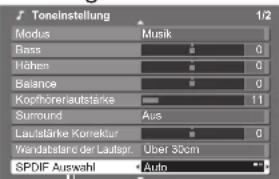 PANASONIC TX-P46Z1E - Audioeinstellungen (für Filminhalte) - 9