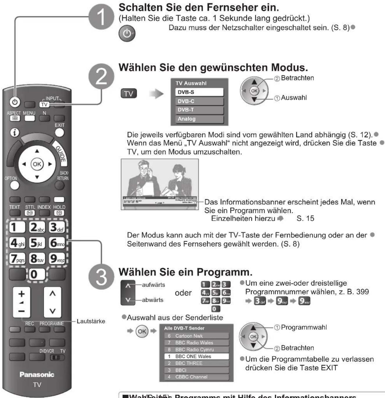 PANASONIC TX-P46G15 - Betrachten von Fernsehprogrammen - 1