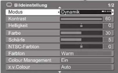 PANASONIC TX-P46G10 - Wählen Sie den gewünschten Eintrag. - 1