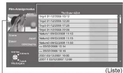 PANASONIC TX-P46Z11 - Wählen Sie die Datei, die wiedergegeben werden soll. - 1