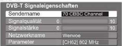 PANASONIC TX-P46Z11 - DVB-Signal überprüfen Signaleigenschaften - 4