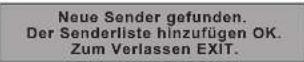 PANASONIC TX-P46Z11 - Benachrichtigung anzeigen Neue Sender melden - 1