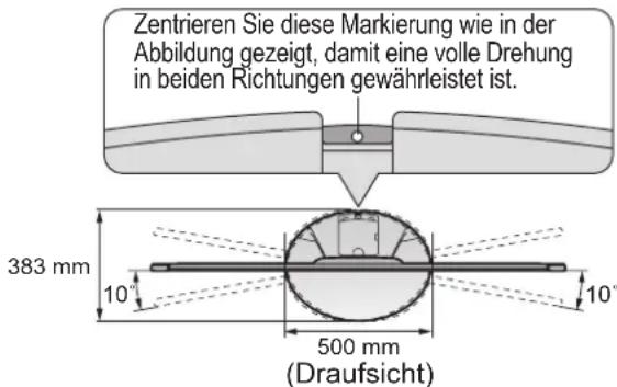 PANASONIC TX-P46Z11 - Einstellen des Bildschirms auf den gewünschten Winkel (TX-P46Z11E) - 2