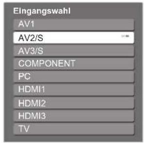PANASONIC TX-P50S10 - Wählen Sie den Eingang, an den das Zusatzgerät angeschlossen ist. - 1