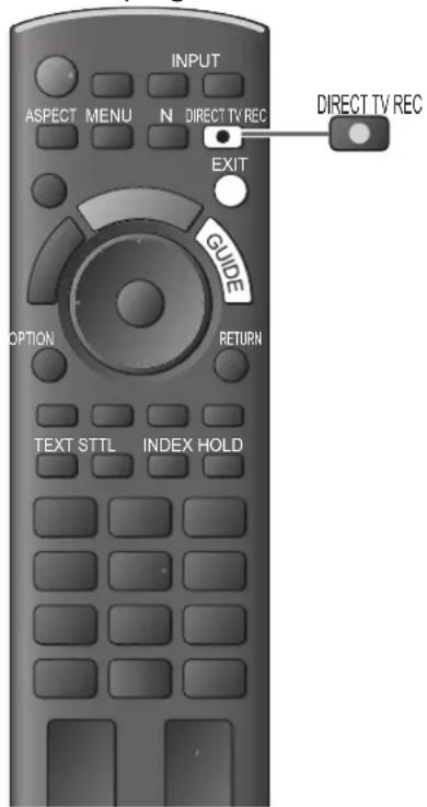 PANASONIC TX-P42U10E - Direkte TV-Aufzeichnung – Aufzeichnung des laufenden Fernsehprogramms - 1