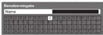 PANASONIC TX-P42U10E - ■Eingeben von Zeichen über die eingeblendete Tastatur - 1