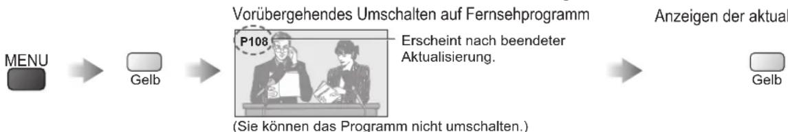 PANASONIC TX-P42S20 - Betrachten eines Fernsehprogramms während der Suche nach einer Videotext-Seite - 1