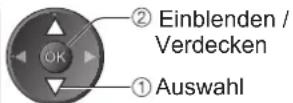 PANASONIC TX-P42S20 - Auswahl eines Senders und Einblenden / Verdecken - 2