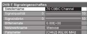 PANASONIC TX-P42S20 - DVB-Signal überprüfen Signaleigenschaften - 2