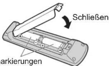 PANASONIC TX-P42S20 - Einlegen / Entfernen der Batterien der Fernbedienung - 2