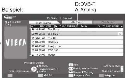 PANASONIC TX-P42S20 - Rufen Sie den Programmassistenten auf. - 2
