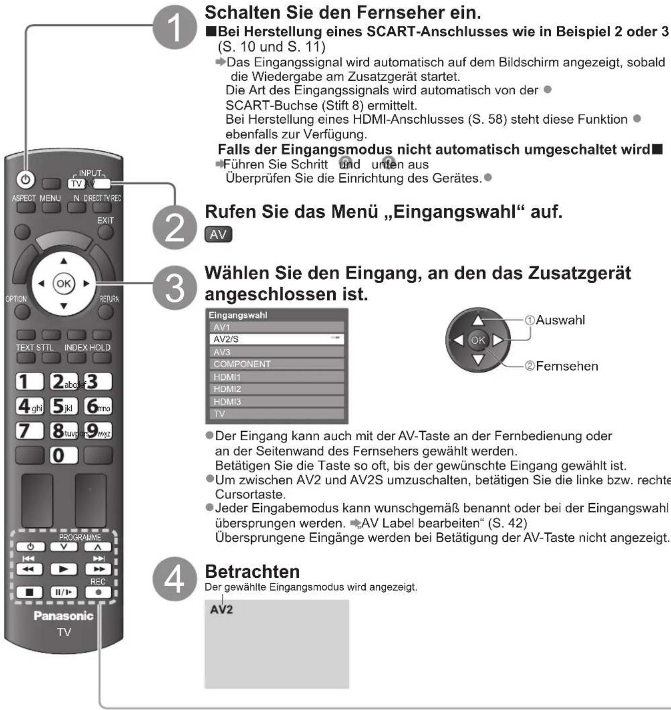 PANASONIC TX-P42S20 - Betrachten von externen Eingangssignalen - 1