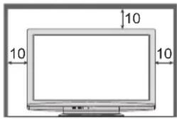 PANASONIC TX-P42S10ES - Für einen zur Wärmeabfuhr ausreichenden Freiraum im Umfeld des Gerätes sorgen - 1