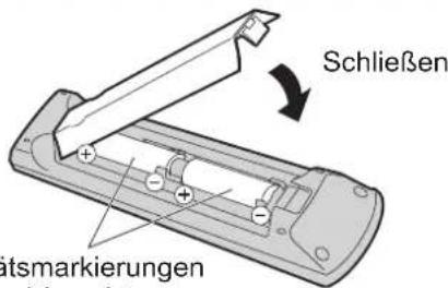PANASONIC TX-P42S10ES - Einlegen / Entfernen der Batterien der Fernbedienung - 2