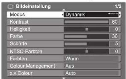 PANASONIC TX-P42S11 - Wählen Sie den gewünschten Eintrag. - 1