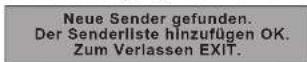 PANASONIC TX-P42S11 - Benachrichtigung anzeigen Neue Sender melden - 1