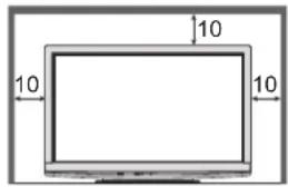 PANASONIC TX-P42GA11 - Für einen zur Wärmeabfuhr ausreichenden Freiraum im Umfeld des Gerätes sorgen Mindestabstand - 1