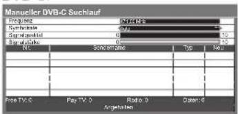 PANASONIC TX-P42GA11 - Manuelles Einstellen eines DVB-Programms Manueller Suchlauf - 1