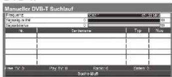 PANASONIC TX-P42GA11 - Manuelles Einstellen eines DVB-Programms Manueller Suchlauf - 4