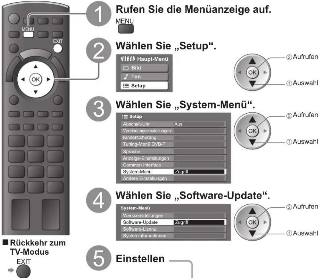 PANASONIC TX-P42GA11 - Aktualisieren der Software des Fernsehers - 3