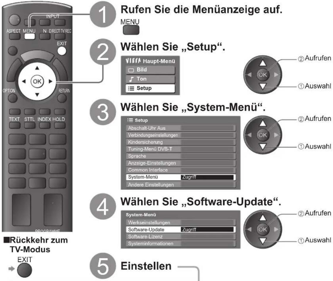 PANASONIC TX-P42C10E - Aktualisieren der Software des Fernsehers - 3