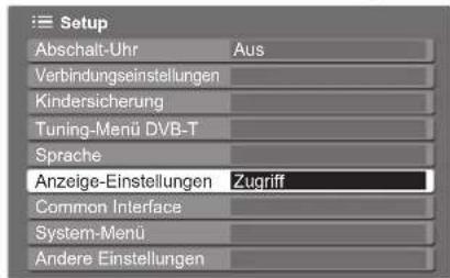 PANASONIC TX-P42C10E - Wählen Sie „Anzeige-Einstellungen“. - 1