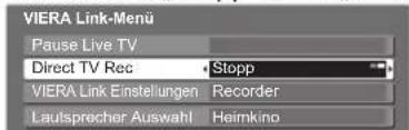 PANASONIC TX-P42C10E - Direkte TV-Aufzeichnung – Aufzeichnung des laufenden Fernsehprogramms Direct TV Rec - 5