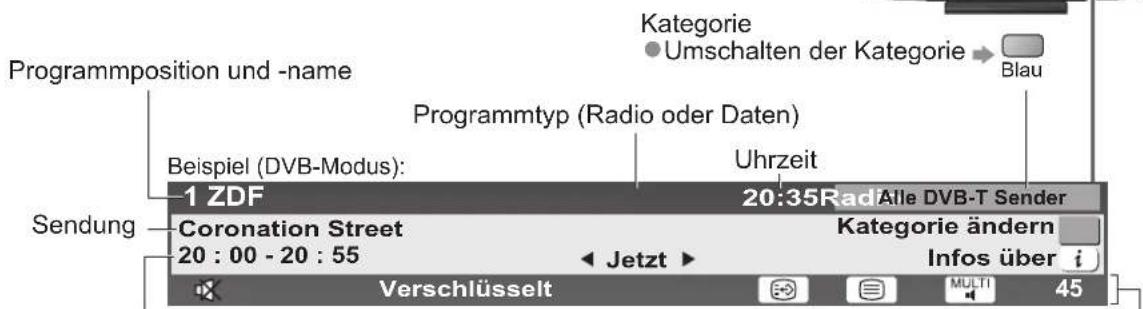PANASONIC TX-P42C10ES - Anzeigen des Informationsbanners - 2