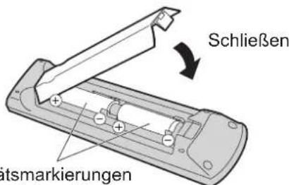 PANASONIC TX-P42C10ES - Einlegen / Entfernen der Batterien der Fernbedienung - 2