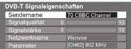 PANASONIC TX-P42C10ES - DVB-Signal überprüfen Signaleigenschaften - 2