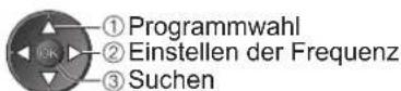 PANASONIC TX-P42C10ES - Manuelles Einstellen eines DVB-Programms Manueller Suchlauf - 2