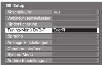 PANASONIC TX-P42C10ES - Wählen Sie „Tuning-Menü DVB-T“. - 1