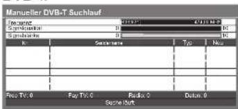 PANASONIC TX-P37X10Y - Manuelles Einstellen eines DVB-Programms Manueller Suchlauf - 4