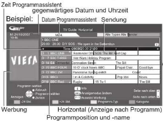 PANASONIC TX-P37X10Y - Rufen Sie den Programmassistenten auf. - 1