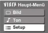 PANASONIC TX-P37X10Y - Wählen Sie „Setup“. - 1