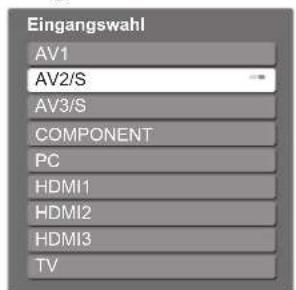 PANASONIC TX-P37X10Y - Wählen Sie den Eingang, an den das Zusatzgerät angeschlossen ist. - 1