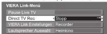 PANASONIC TX-P37X10Y - Direkte TV-Aufzeichnung – Aufzeichnung des laufenden Fernsehprogramms Direct TV Rec - 5