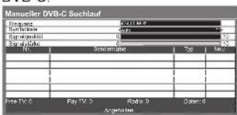 PANASONIC TX-P37X10Y - Manuelles Einstellen eines DVB-Programms Manueller Suchlauf - 1