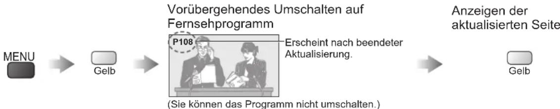 PANASONIC TX-P37X10Y - Betrachten eines Fernsehprogramms während der Suche nach einer Videotext-Seite - 1