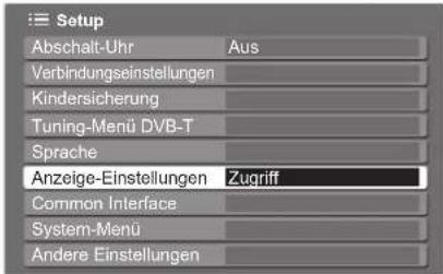 PANASONIC TX-P37X10Y - Wählen Sie „Anzeige-Einstellungen“. - 1