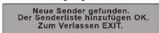 PANASONIC TX-P37X10Y - Benachrichtigung anzeigen Neue Sender melden - 1