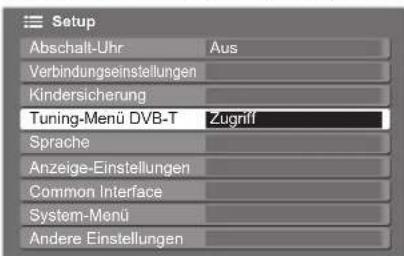 PANASONIC TX-P37C10ES - Wählen Sie „Tuning-Menü DVB-T“. - 1